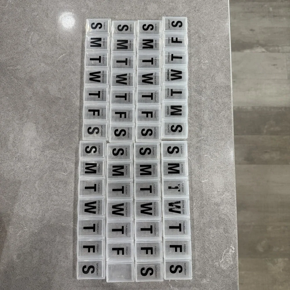 12 Weekly Pill Box Case Organizer Medications